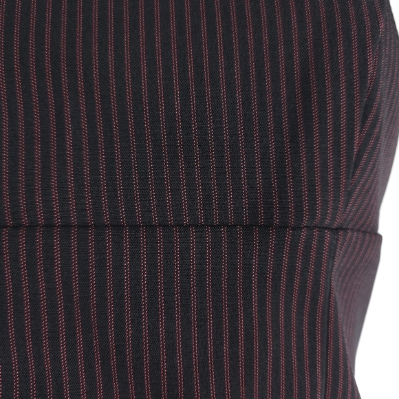 View Red Pin stripe mini dress made in the usa - Picture 3 of 16